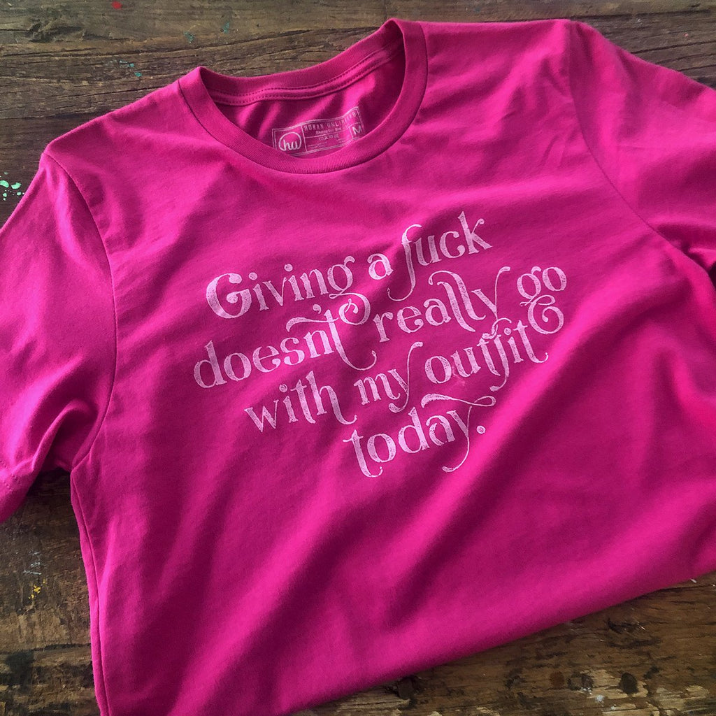 T-shirt - Doesn't Really Go - Unisex - Berry