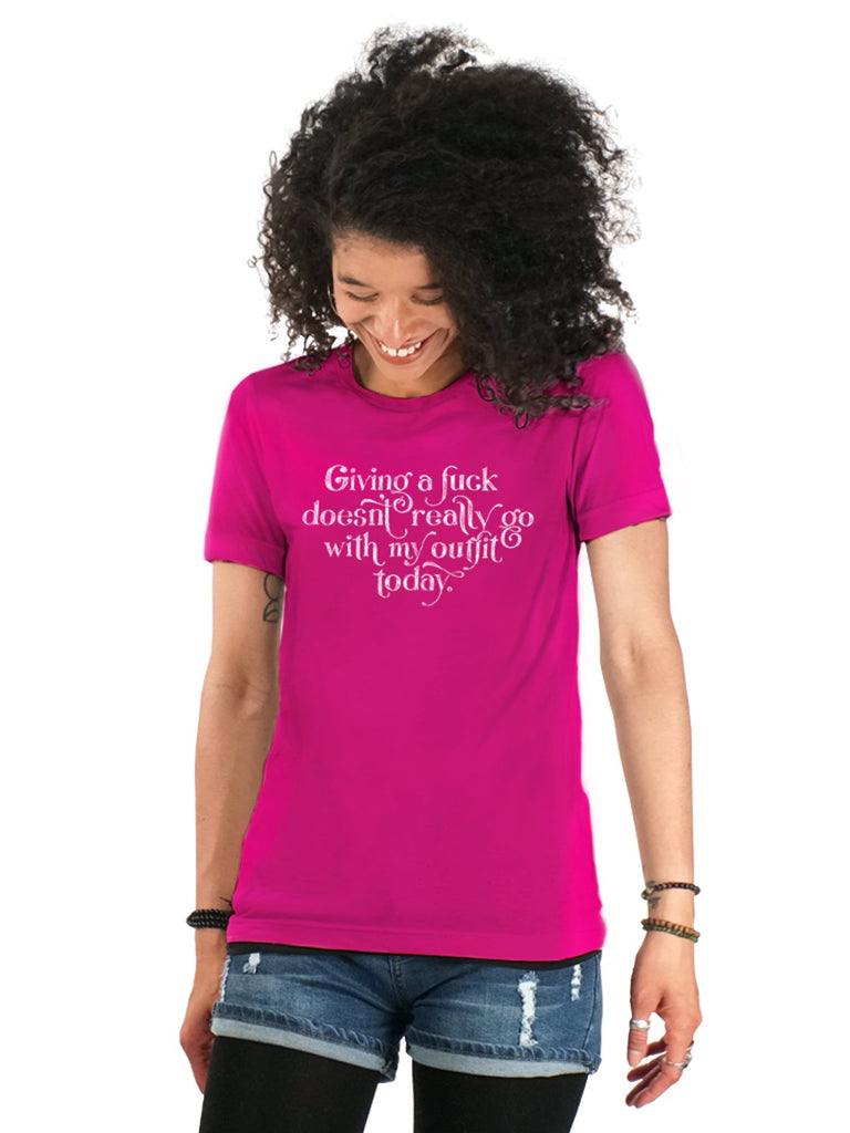 T-shirt - Doesn't Really Go - Unisex - Berry