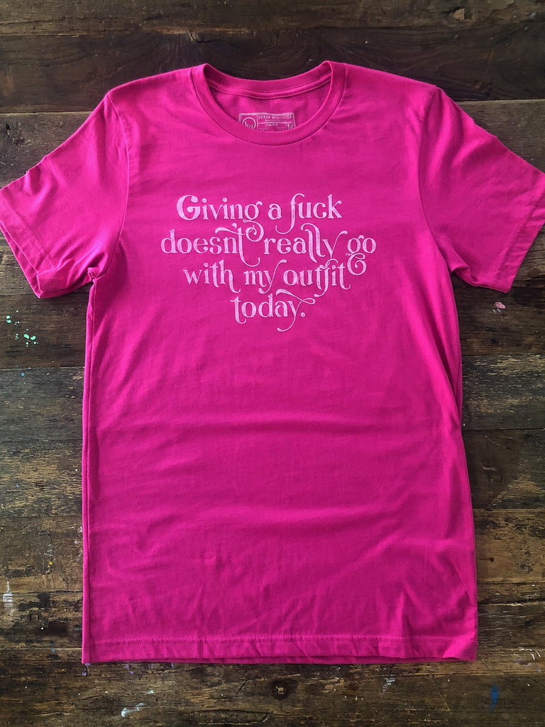 T-shirt - Doesn't Really Go - Unisex - Berry