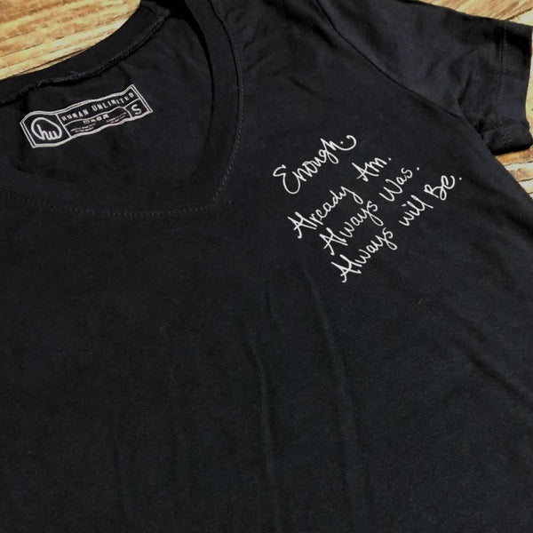 T-shirt - Enough - Womens Vneck