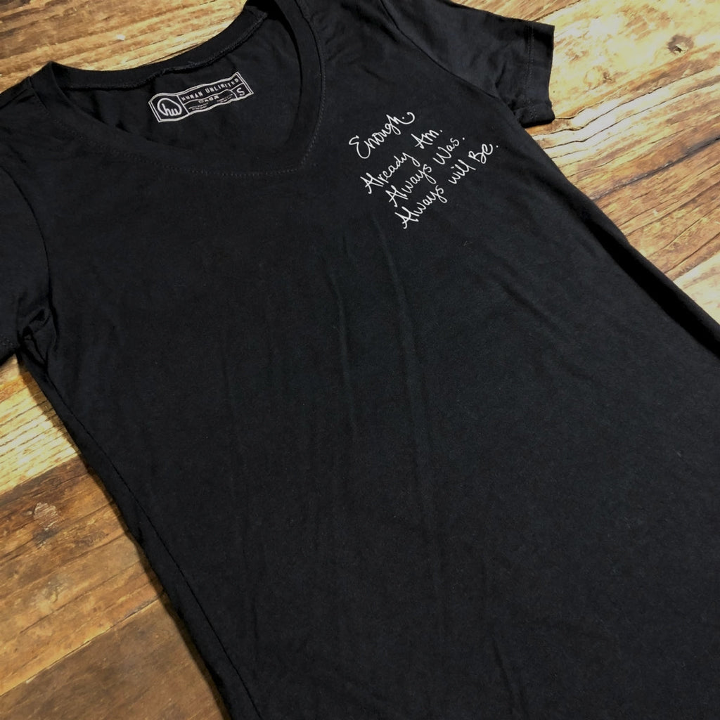 T-shirt - Enough - Womens Vneck