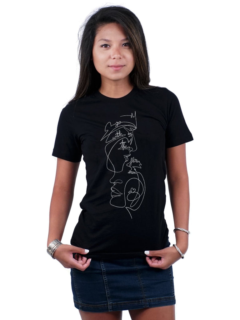T-shirt - Go With The Flow - Love - Unisex
