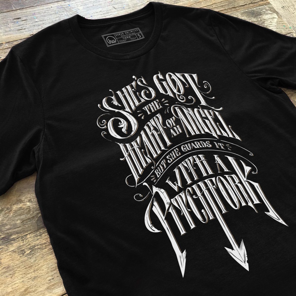 Heart & Pitchfork Unisex Tee Human Unlimited