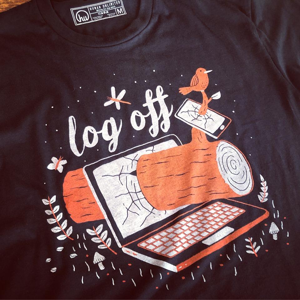 T-shirt - Log Off - Unisex