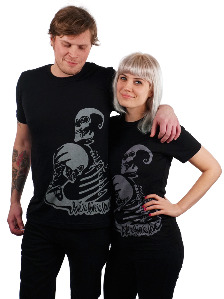 T-shirt - Love Is Love Is Love - Embrace - Unisex