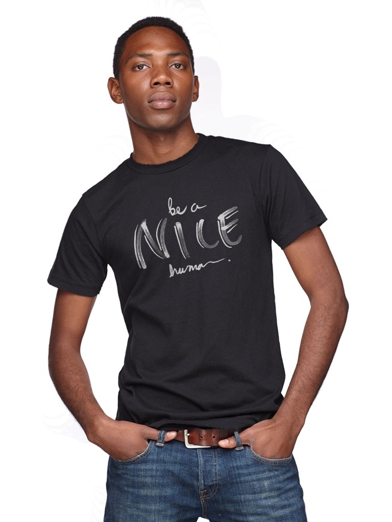 T-shirt-m - Be A Nice Human Tee - Unisex