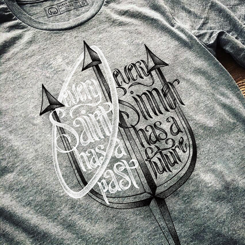 T-shirt-m - Gray Every Saint Every Sinner Shirt - Unisex