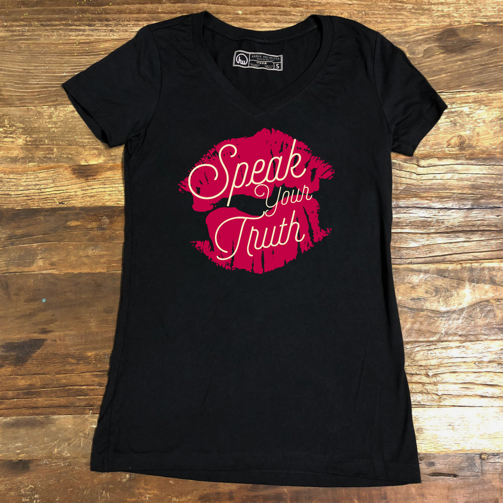 T-shirt - Speak Your Truth - Womens V-Neck
