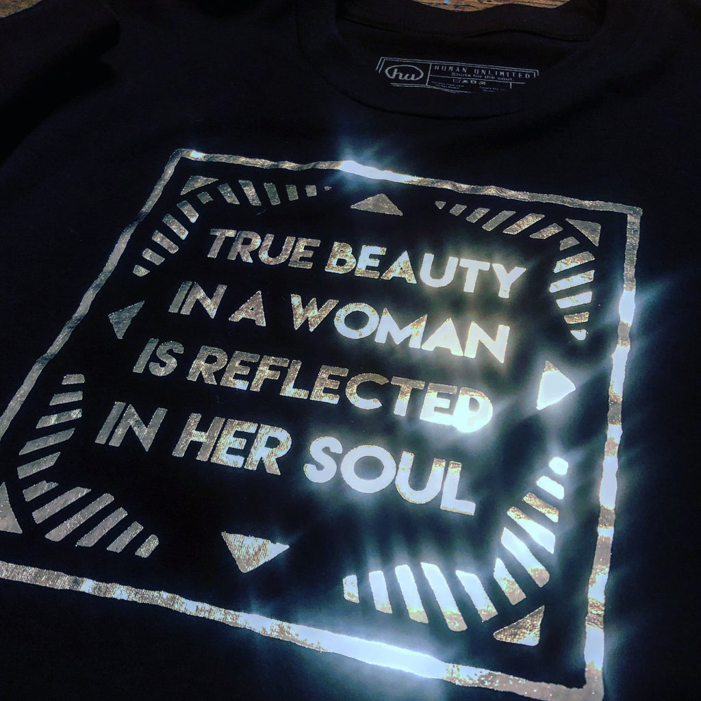 T-shirt - True Beauty - Silver Foil Print - Unisex