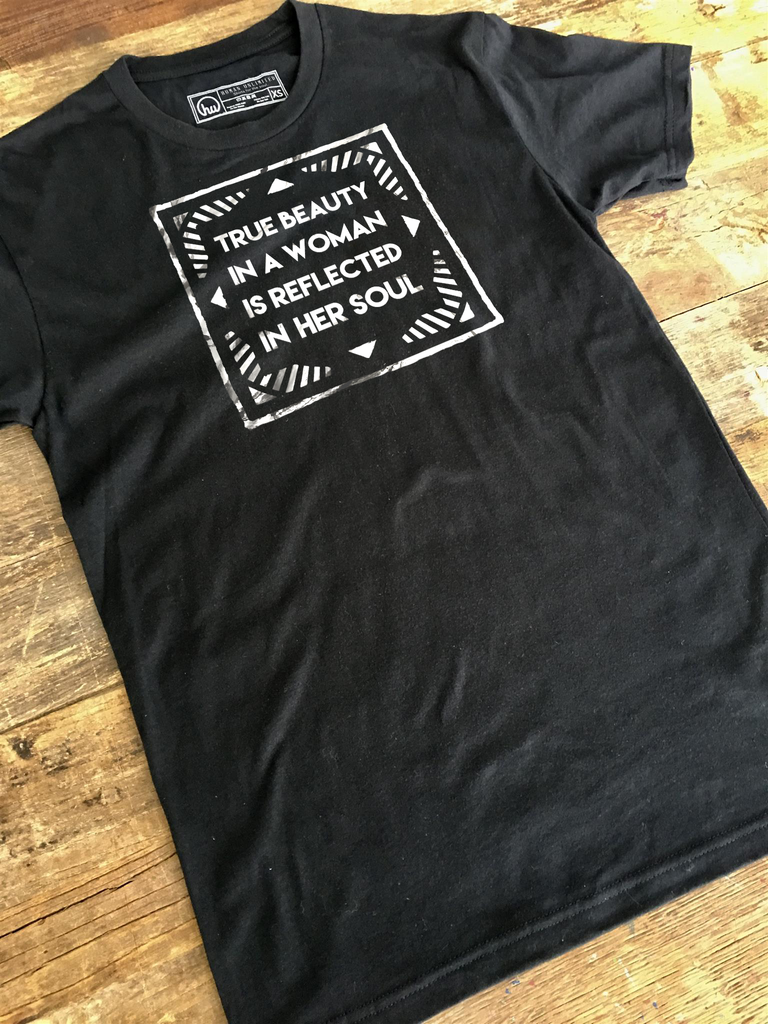 T-shirt - True Beauty - Silver Foil Print - Unisex